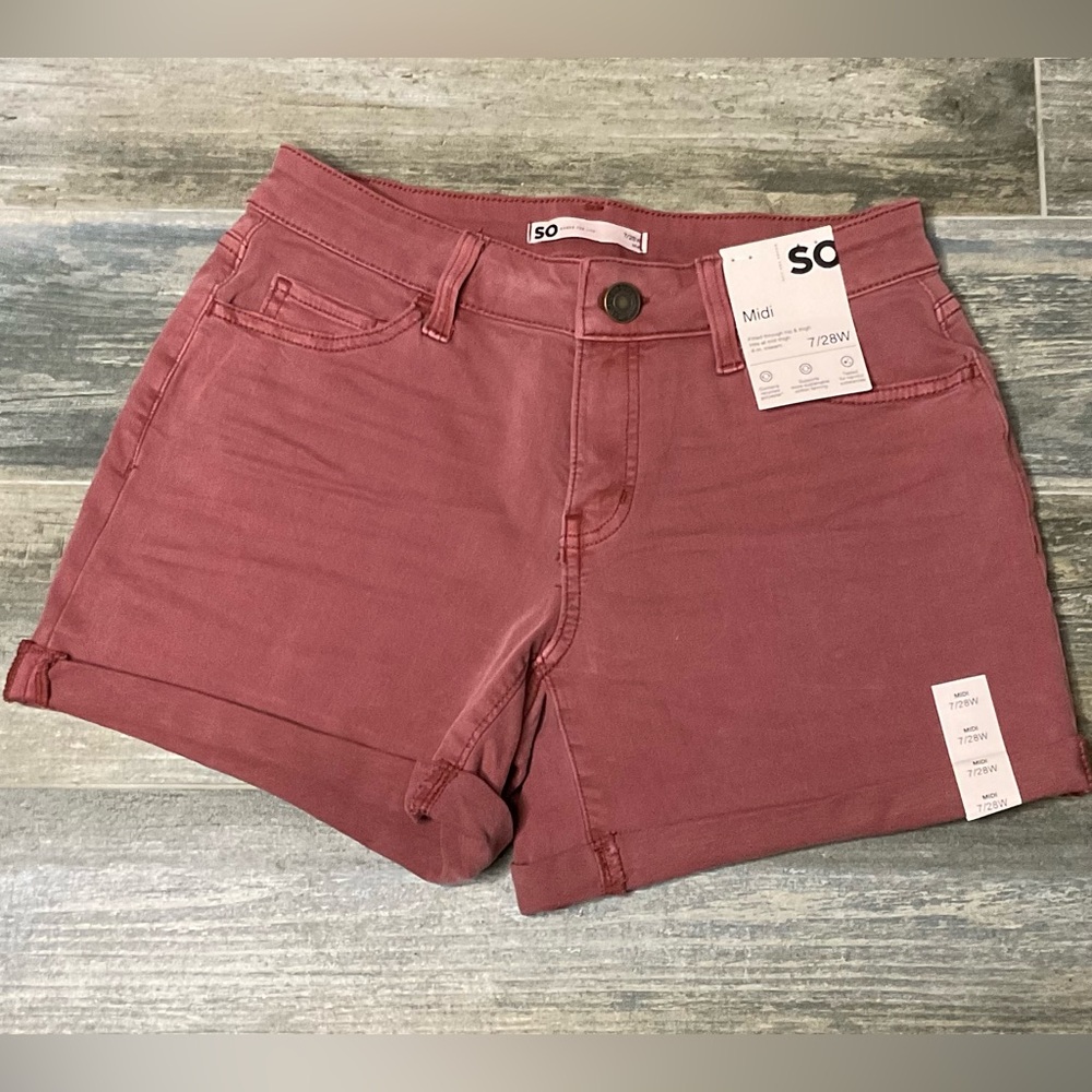 Women’s red shorts